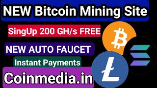 NEW Bitcoin Mining Site 2024  Mine BTC LTC DOGE SOL  NEW AUTO FAUCET  Instant Payments🤑 [upl. by Hallimaj]