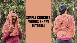 Simple Crochet Mobius Shawl  How to crochet a mobius shawl  Bulky yarn crochet projects [upl. by Rog]