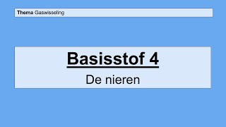 Havo 5  Gaswisseling en uitscheiding  Basisstof 4 De nieren [upl. by Hadden]