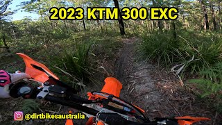 2023 KTM 300 EXC TPI Single Trail Ride [upl. by Adnilev]