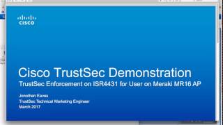 Cisco TrustSec enforcement on ISR with Meraki AP and ISE [upl. by Pieter289]