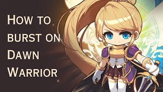 Maplestory Dawn Warrior Burst Guide amp Bossing Showcase [upl. by Heyer39]