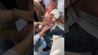 Cutebaby 🧚 Baby vaccine action at hospital 🏥 to funny I baby love cute family shots funny [upl. by Carrillo]