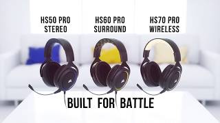 CORSAIR HS50 HS60 and HS70 PRO Gaming Headsets  Crafted for Comfort Built for Battle [upl. by Ros326]