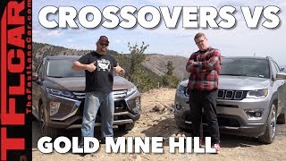 2018 Jeep Compass vs Mitsubishi Eclipse Cross vs Gold Mine Hill OffRoad Review [upl. by Errol]