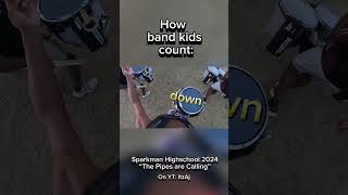 How band kids count band snareline snare marchingband sparkmanhighschool [upl. by Vas]