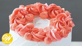 How to a Make a Buttercream Rosette  Wilton [upl. by Adnalohs]