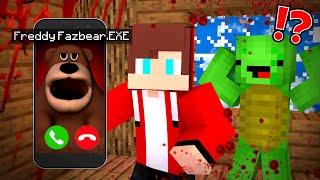 Why FREDDY FAZBEAREXE Called JJ and Mikey at Night  Maizen Minecraft [upl. by Rosanne]