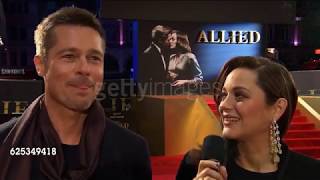 Brad Pitt Marion Cotillard on each others characters at Allied [upl. by Freddi]