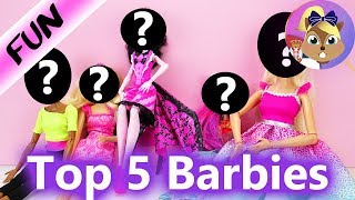 5 NAJLEPŠE BARBIE LUTKE  Top 5 najboljih lutaka  Najomiljenije Barbie lutke u poređenju [upl. by Anivad]