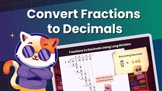 Fractions to Decimals Using Long Division  KS3 KS4 GCSE Maths [upl. by Sarajane]