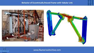 ABAQUS Video Tutorial Behavior of Eccentrically Braced Frame with Tubular Link [upl. by Riebling996]