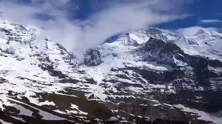 Jungfrau  Wengen  Lauterbrunnen Train Ride SWITZERLAND [upl. by Lubba769]