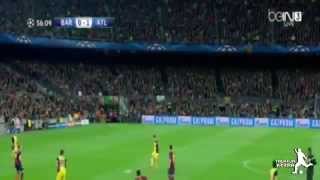 Diego Ribas UNBELIEVABLE Goal  FC Barcelona 1  1 Atletico Madrid  01042014 [upl. by Yelrah]