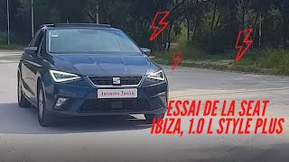 Essai de la SEAT IBIZA 10 L STYLE PLUS 20212020 [upl. by Seda967]