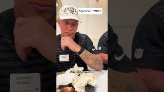 Spencer Rattler 🍲 Saints Rookie Crawfish Boil saints nfl shorts [upl. by Martie]