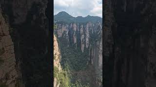 View up inside bailong elevator china tianmenmountain travel zhangjiajie [upl. by Ange591]