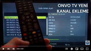 onvo tv tek frekans yeni kanal ekleme 📺 [upl. by Nelyaw]