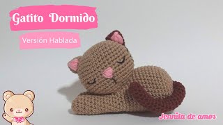 GATITO DORMIDO VERSION HABLADA Tutorial Amigurumi [upl. by Notrom]