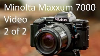 Minolta Maxxum Alpha Dynax 7000 Video Manual 2 of 2 [upl. by Yrome96]