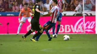 Messi Panna vs Sporting Gijon [upl. by Kcirrej]