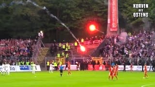 FC Erzgebirge Aue 10 FSV Zwickau 10052016  Pyro amp Ausschreitungen [upl. by Docilla]