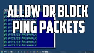 How To Create Windows 7 Firewall Rules to Allow or Block Ping Packets [upl. by Haimorej]