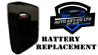 Battery replacement for new Seat key fob smart keyless 2020 for Leon Mk4 Ateca Etc [upl. by Merci]