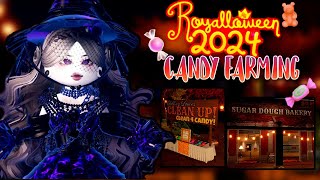 CANDY FARMING ROUTINE ROYALLOWEEN 2024  ROYALE HIGH ROBLOX  Hailierh [upl. by Llemaj470]