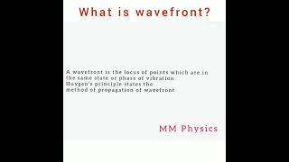 Define wavefront Class 12 Physics [upl. by Lolita263]