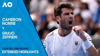 Cameron Norrie v Giulio Zeppieri Extended Highlights  Australian Open 2024 Second Round [upl. by Burke920]