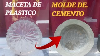 Como hacer un molde de cemento para hacer Macetas [upl. by Novyart]