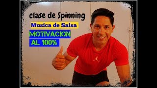 Clases de Spinning 13 aerobica quema calorías con música salsa [upl. by Wolbrom]