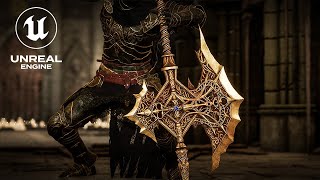 Dark fantasy halberd weapon  Unreal Engine 54 cinematic [upl. by Bannasch]