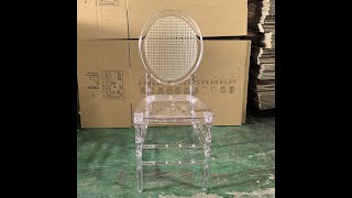 Which clear crystal chair is cheaper？Acrylic resin Crystal Hot sell banquet chairs Agent [upl. by Malaspina]