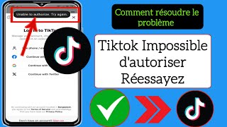 Comment résoudre le problème de réessayer impossible sur Tiktok [upl. by Magnusson125]