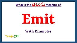 Emit Meaning in Telugu  Emit in Telugu  Emit in Telugu Dictionary [upl. by Reizarf]