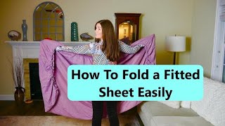 How to Fold a FITTED Sheet Easily [upl. by Hatch961]