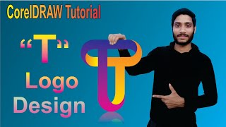 15  How To T Logo Design Process In CorelDRAW  CorelDRAW में T Logo Design कैसे करे [upl. by Nirb]