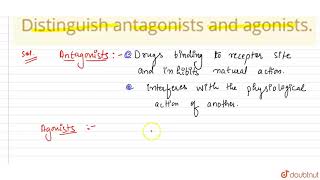 Distinguish antagonists and agonists [upl. by Eerhs]