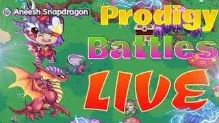 Prodigy Math Game EPIC LIVE STREAM  FREE SHOUTOUTS  LEVEL 100 BATTLES 12 [upl. by Calbert]