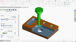 SolidWorks CAM introduction Exercise1 Mill Operation [upl. by Alexandrina604]