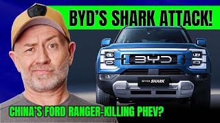 BYD Shark Ozfirst PHEV dualcab ute Potential Ranger killer  Auto Expert John Cadogan [upl. by Dillon206]