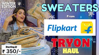 All new Winter Sweaters haul from FLIPKART 🧶  Tryon Honest review  gimaashi [upl. by Perrie]