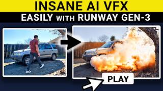 Create Ai VFX Visual Effects  With Runway Gen3  Full Tutorial [upl. by Nosnor]