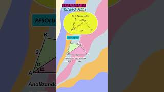 Ejercicio de Semejanza de triángulos 💫​🚀​ geometria matemáticas triangulo [upl. by Nywrad861]