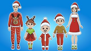 Dress UP for New Year Party  DIY Drawings Cocomelon Characters [upl. by Annawal98]