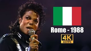 Michael Jackson  Wanna Be Startin Something  Live in Rome May 23rd 1988 4K60FPS [upl. by Carolan]