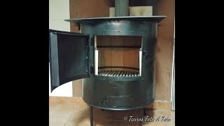 Como hacer Estufa de Leña con un Bidón  Homemade wood stove [upl. by Shanna75]