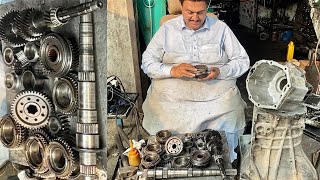 Hundai Shazore  Gearbox Restoration How To Rebuild Destroyed Gearbox with Basic Tools [upl. by Arraeic621]